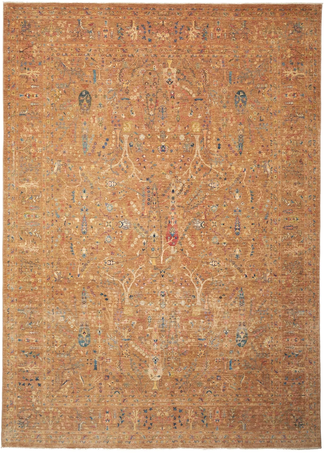 Samarkand Orientteppich 272 x 380 cm, handgeknüpft, Wolle, bunt