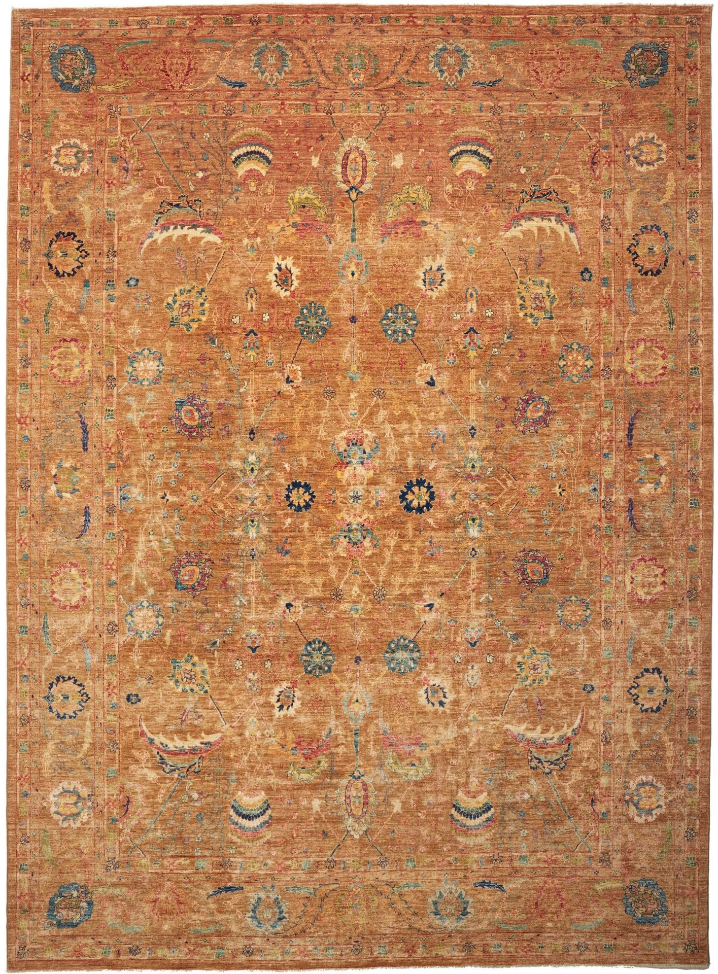 Samarkand Orientteppich 276 x 373cm, handgeknüpft, Schurwolle