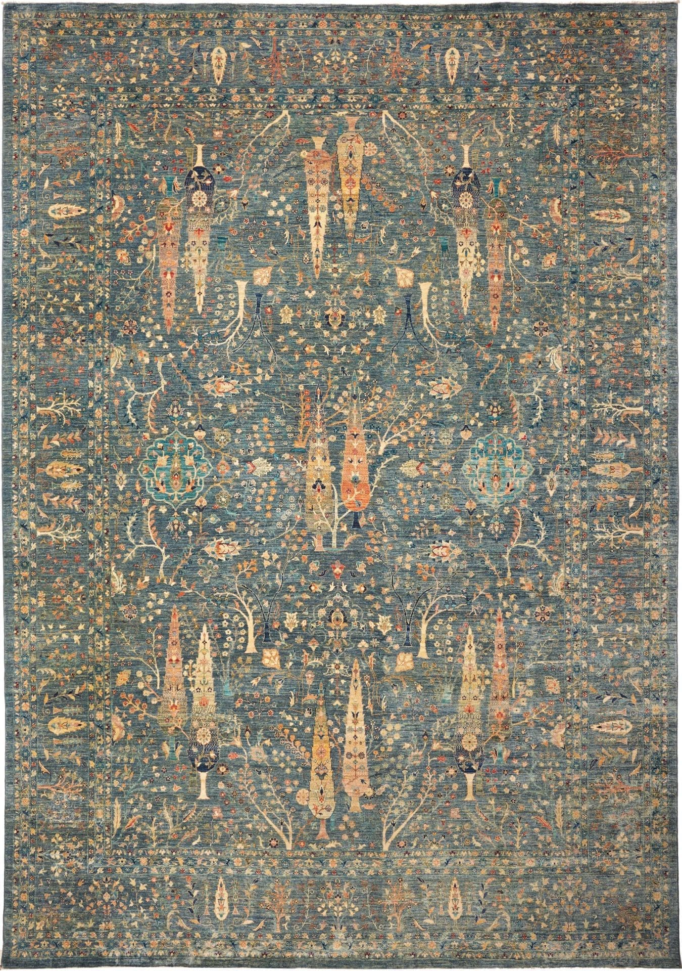 Samarkand Orientteppich 305 x 434 cm - handgeknüpft, Schurwolle