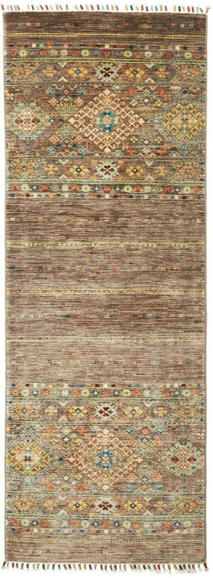 Samarkand Orientteppich 75 x 202cm, handgeknüpft aus Wolle