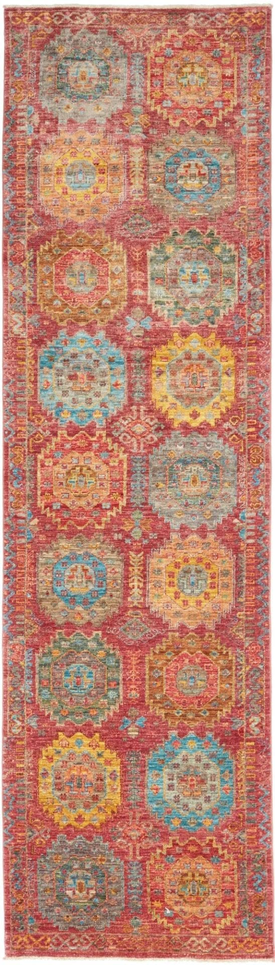 Samarkand Orientteppich 78 x 278cm, handgeknüpft, Schurwolle