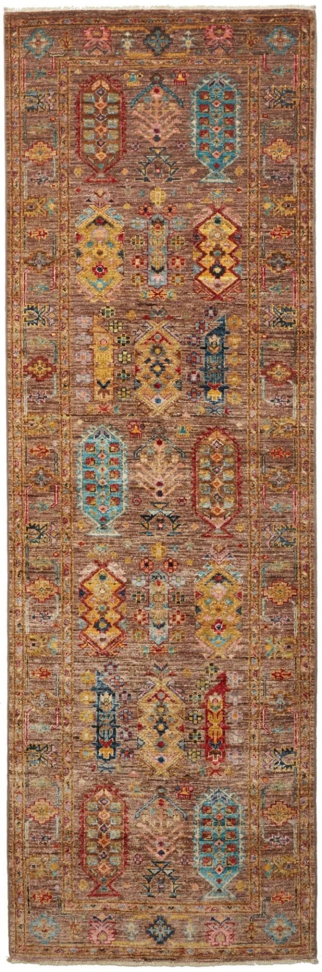 Samarkand Orientteppich 82 x 243cm, Schurwolle, handgeknüpft