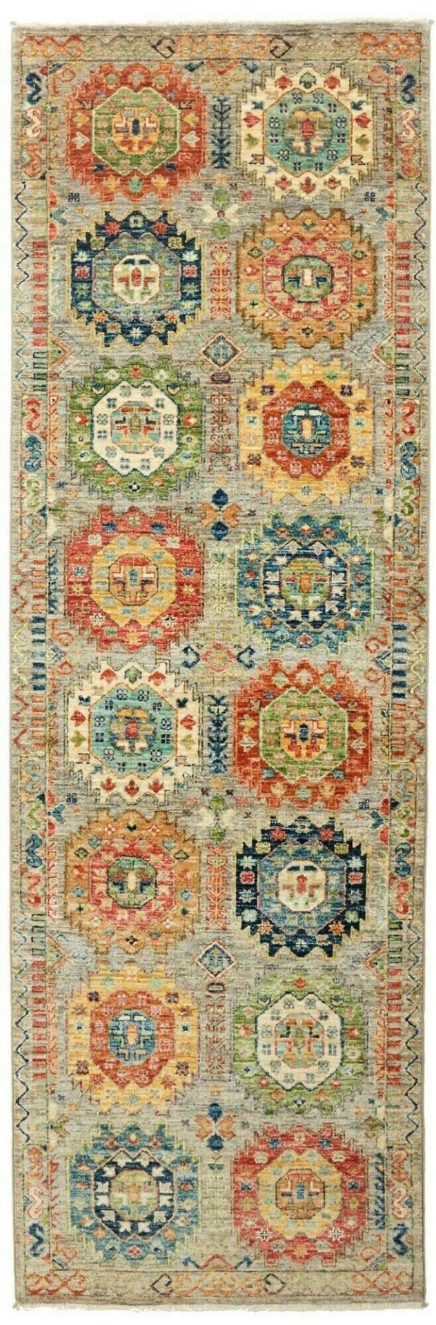 Samarkand Orientteppich 82 x 249cm, Schurwolle, handgeknüpft