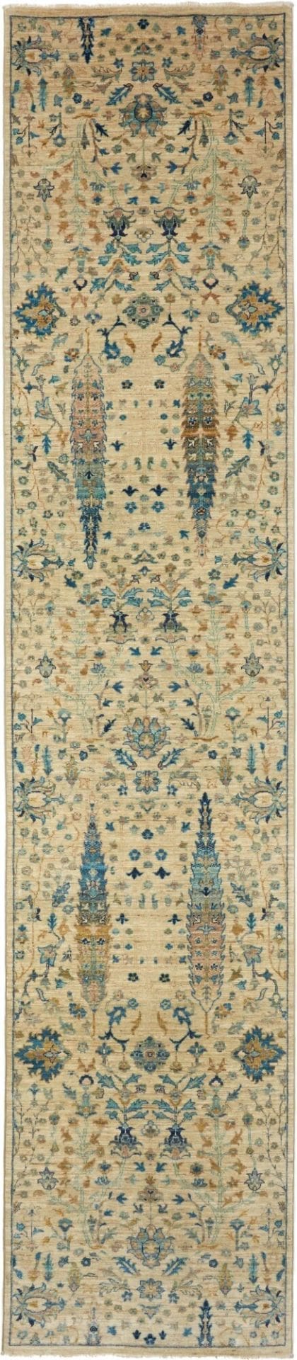 Samarkand Orientteppich 82 x 341 cm, handgeknüpft, Wolle