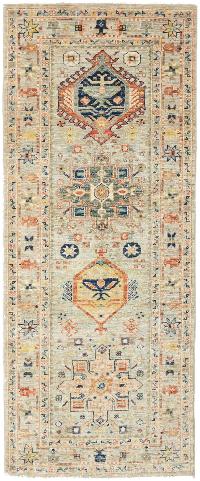 Samarkand Orientteppich 83 x 195cm - Handgeknüpft aus Wolle