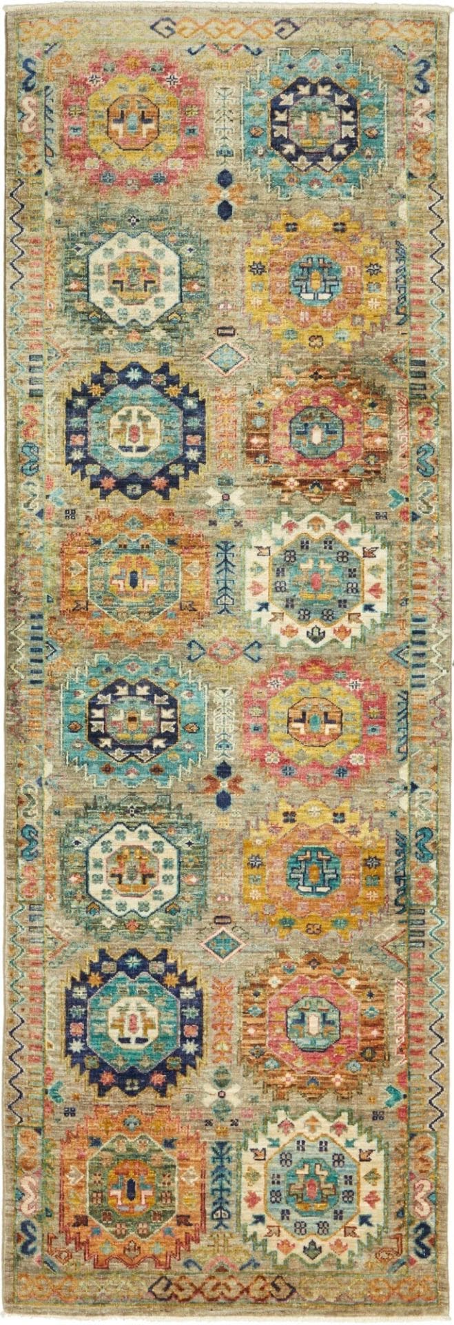 Samarkand Orientteppich 83 x 243 cm, handgeknüpft, Wolle