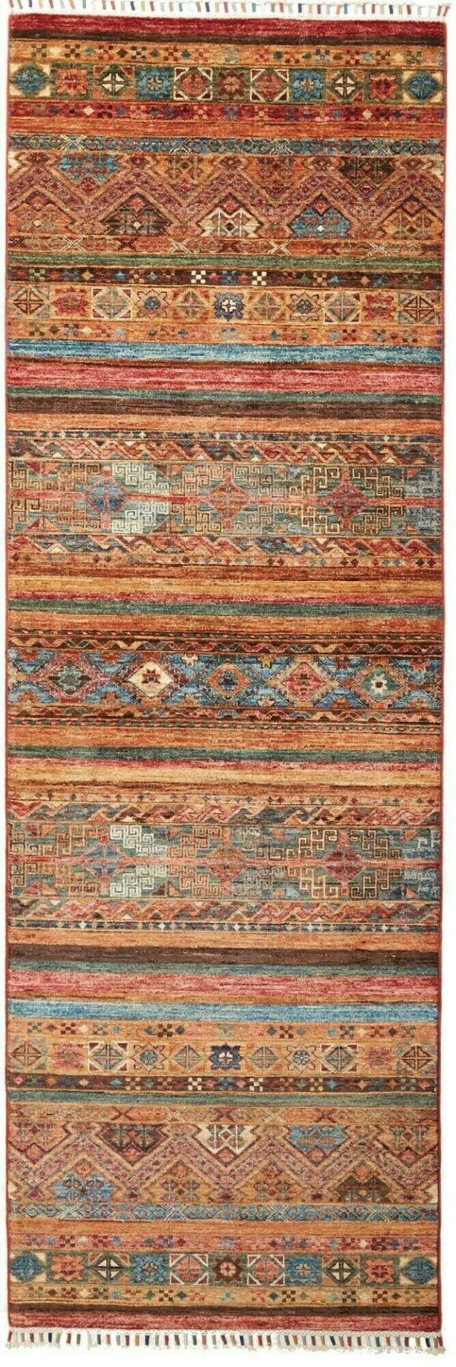 Samarkand Orientteppich 83 x 247cm, handgeknüpft, Schurwolle