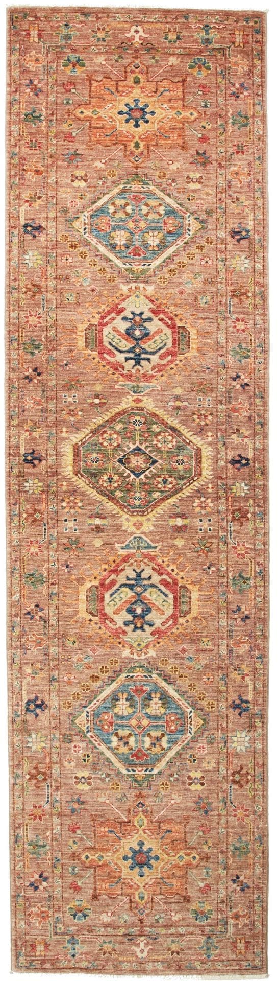 Samarkand Orientteppich 83 x 295 cm, handgeknüpft, Schurwolle