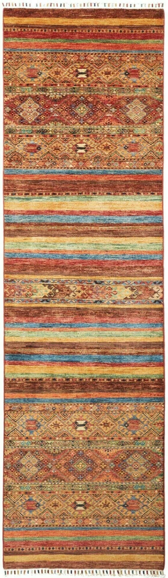 Samarkand Orientteppich 84 x 299 cm, handgeknüpft, Schurwolle