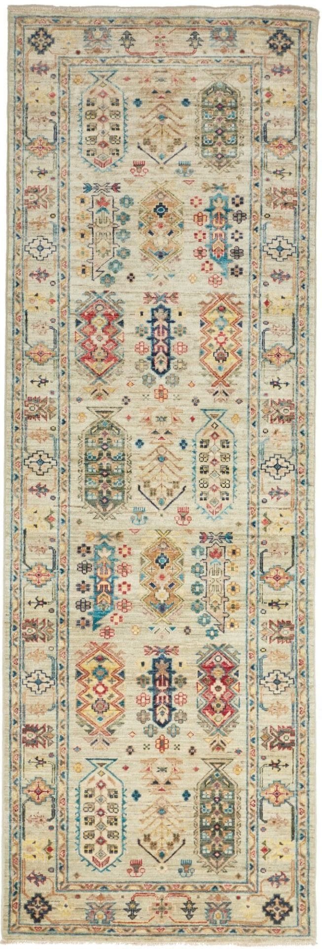 Samarkand Orientteppich 85 x 245cm, handgeknüpft, Schurwolle