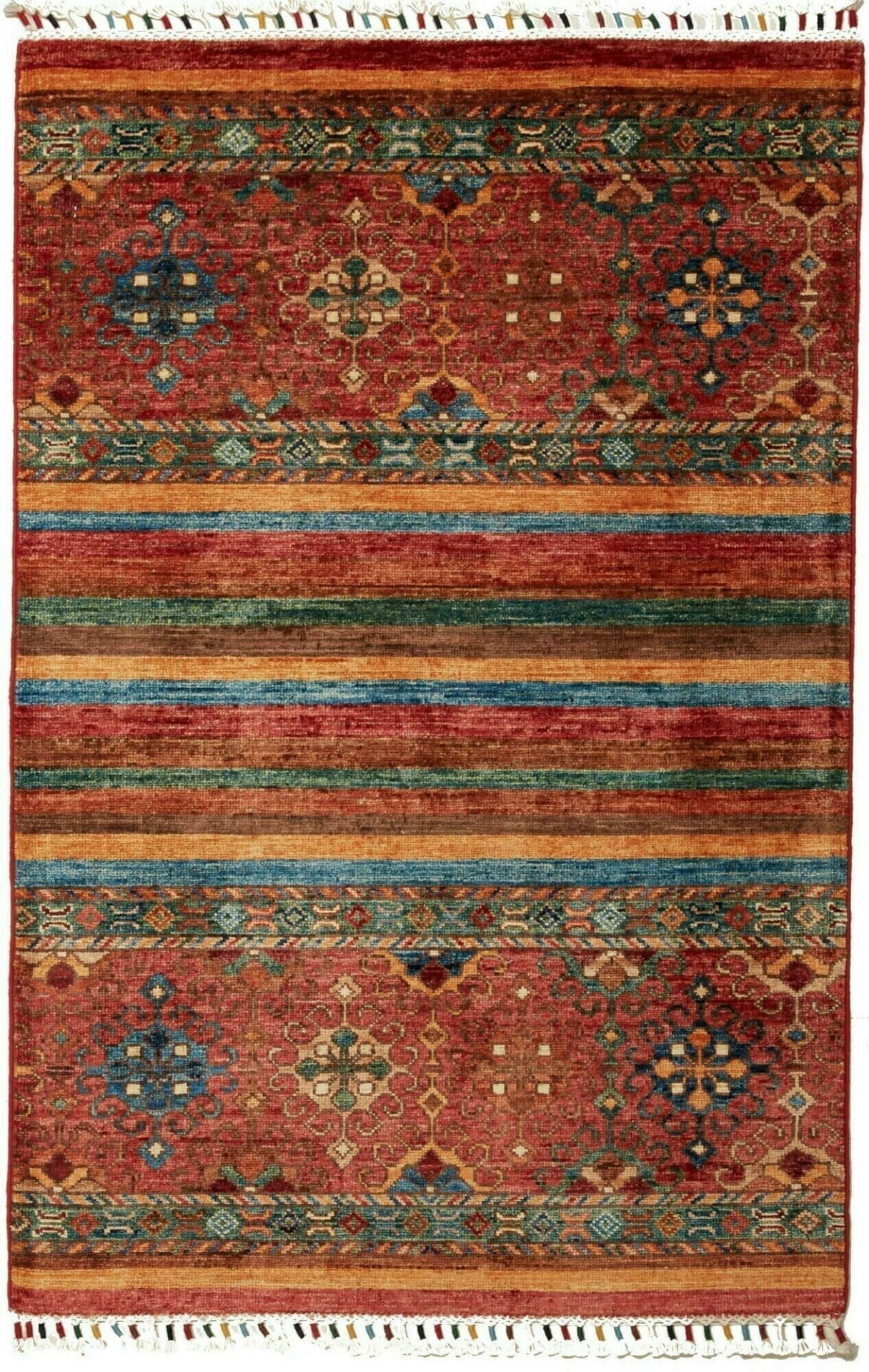 Samarkand Orientteppich 86 x 127cm - Handgeknüpft aus Schurwolle