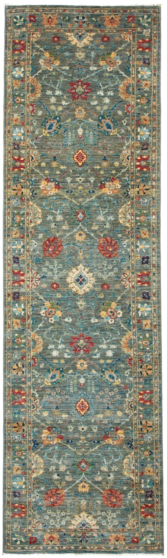Samarkand Orientteppich 86 x 298 cm, handgeknüpft aus Schurwolle