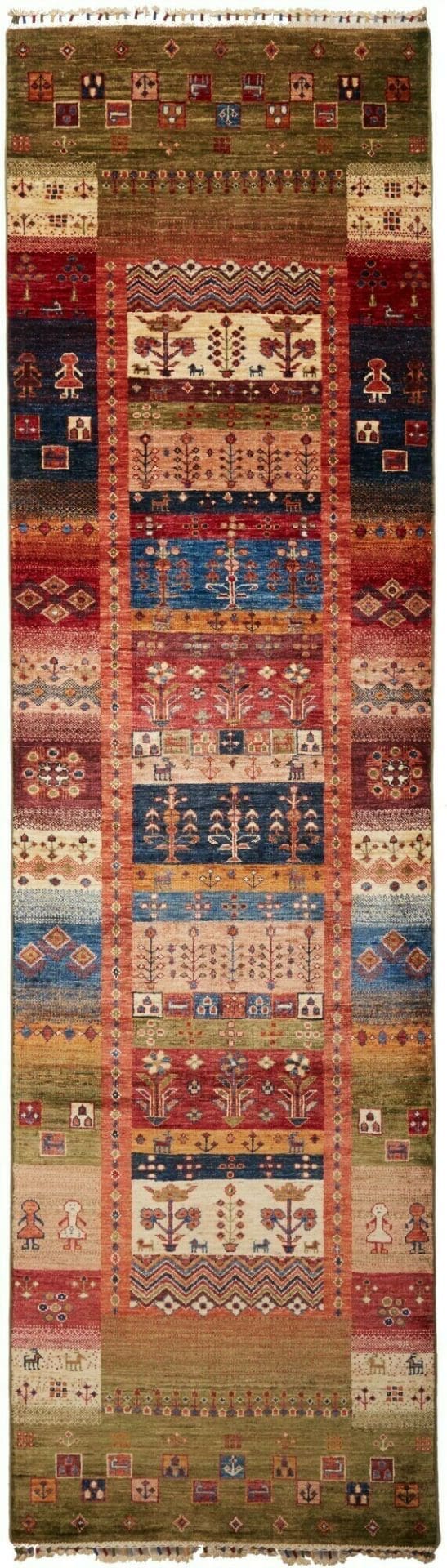 Samarkand Orientteppich 87 x 303 cm, handgeknüpft, Wolle