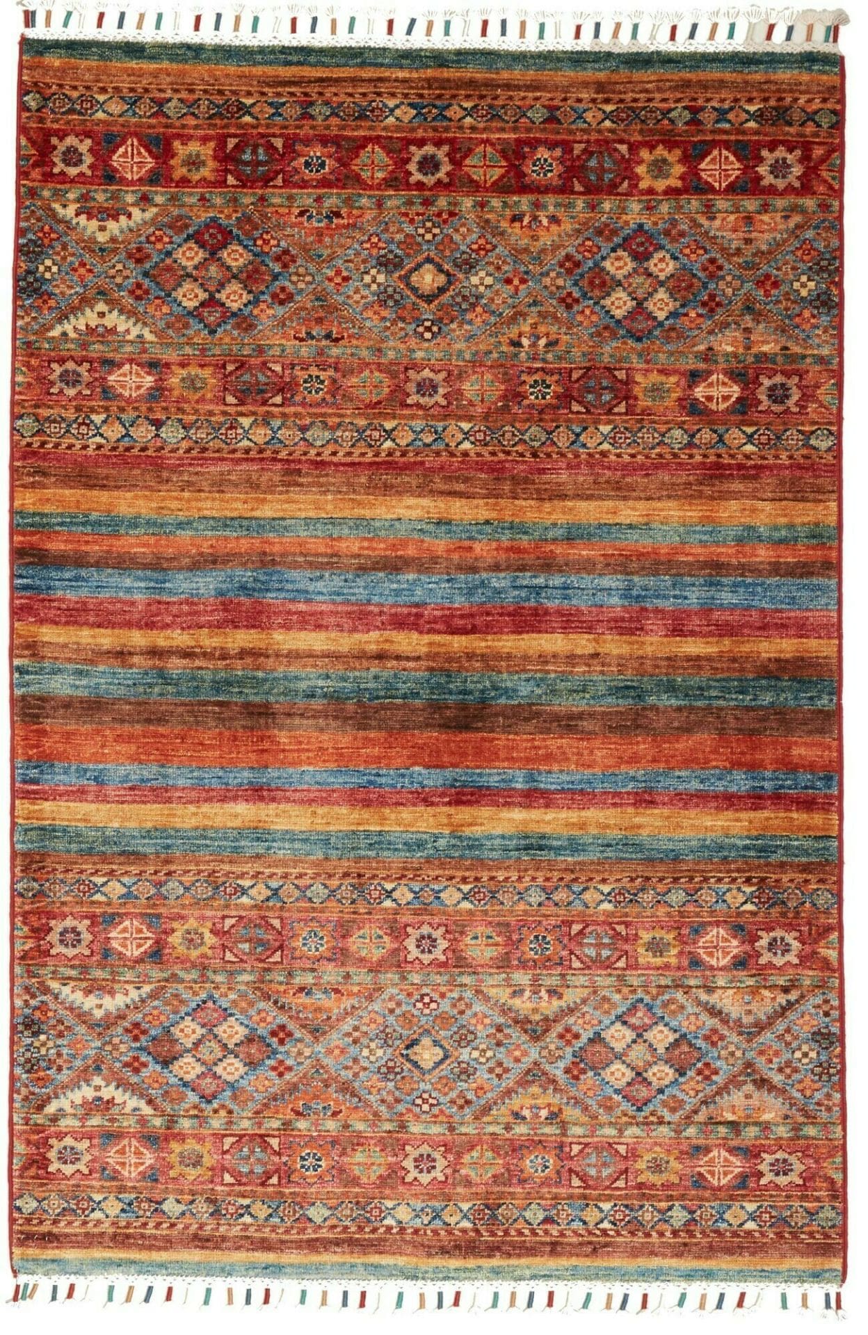 Samarkand Teppich 103 x 151 cm – Handgeknüpft, Schurwolle, Orientteppich
