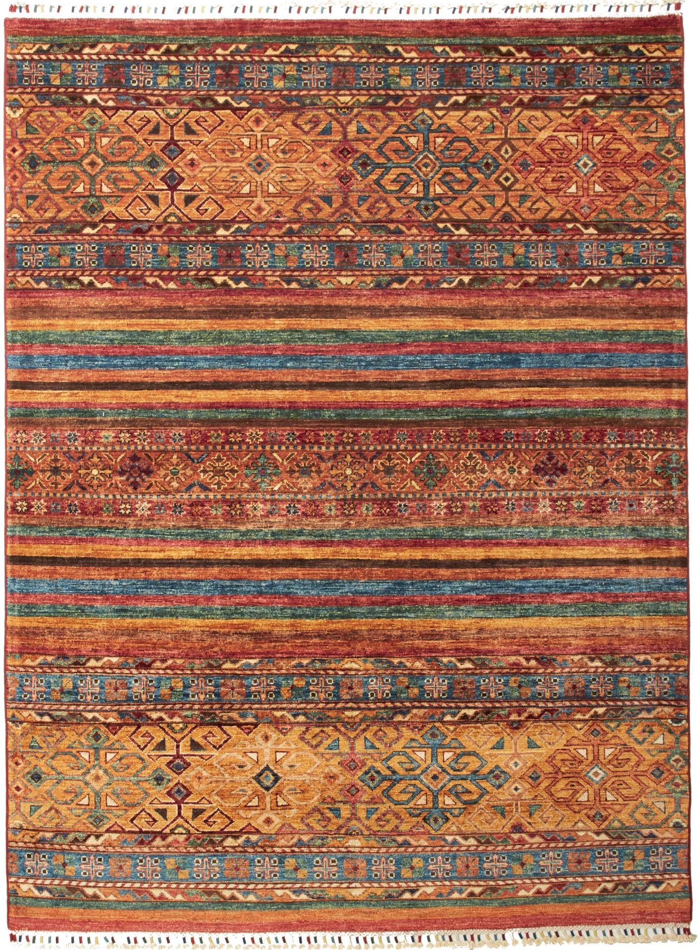 Samarkand Teppich 153 x 200 cm, Schurwolle, handgeknüpft, Orientteppich