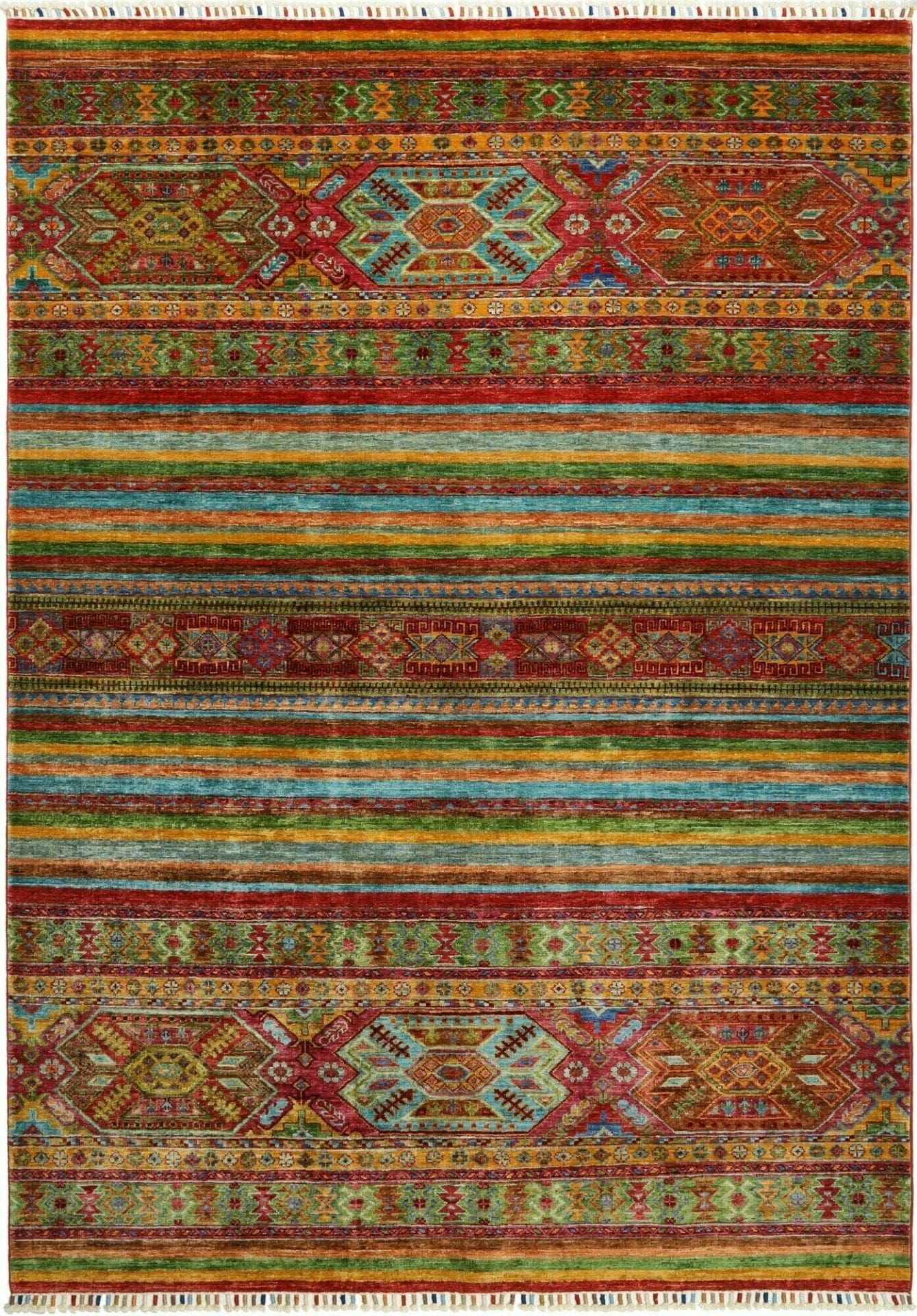 Samarkand Teppich 173 x 237cm - Handgeknüpft, Wolle, Orientteppich