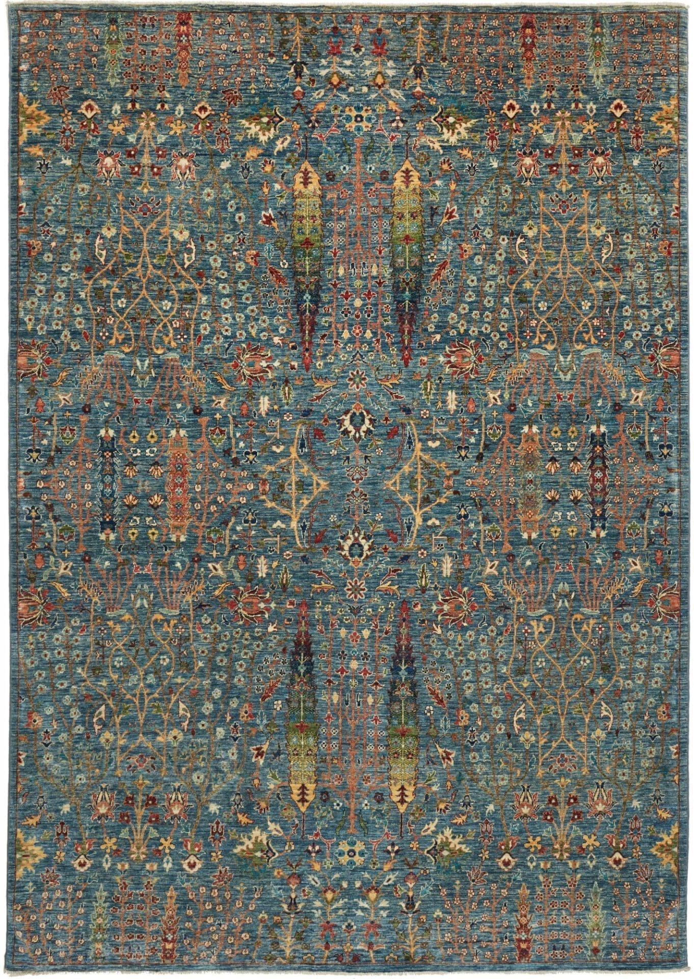 Samarkand Teppich 210 x 295 cm, Schurwolle, handgeknüpft, Orientteppich