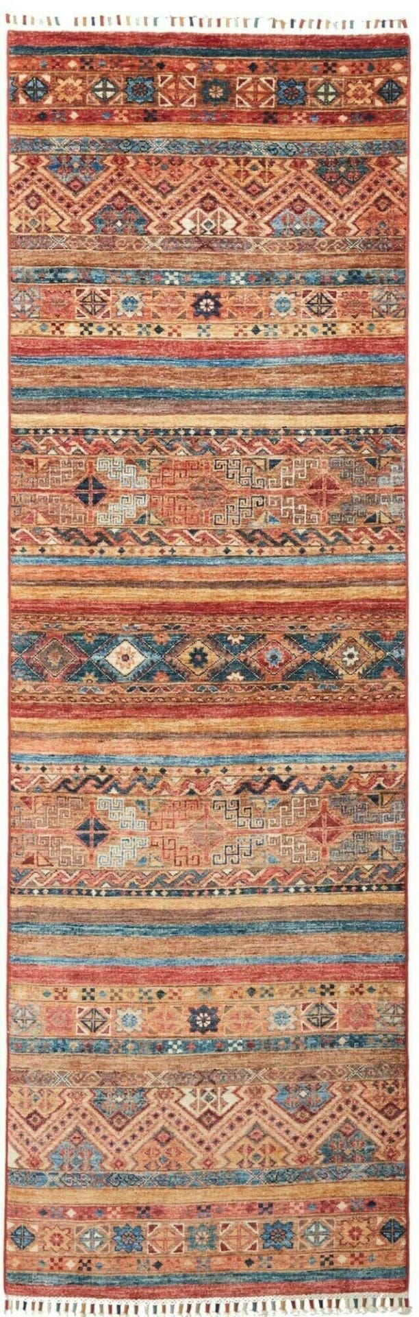 Samarkand Teppich 82 x 256 cm | Handgeknüpft, Schurwolle, Orientteppich