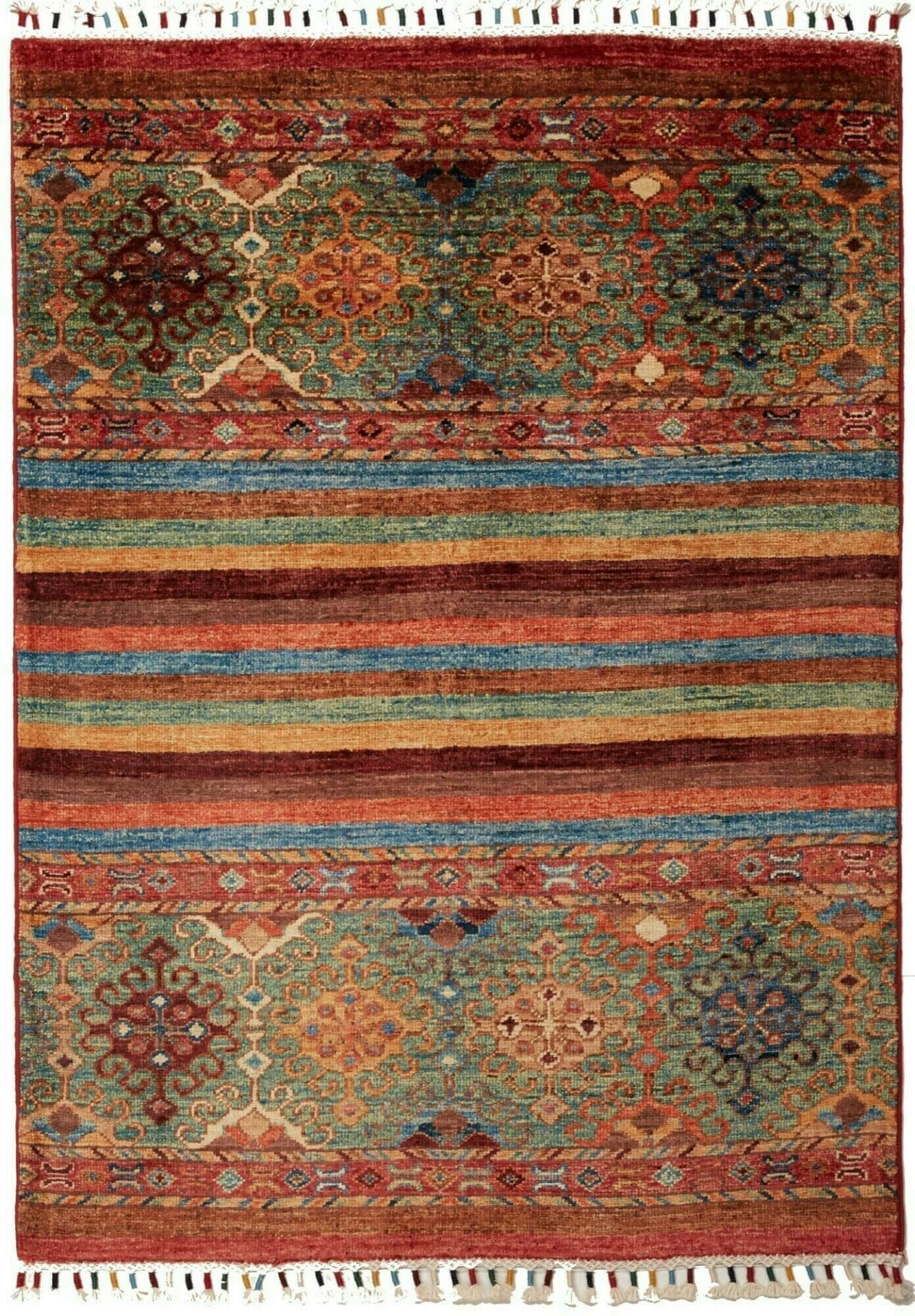 Samarkand Teppich 87 x 123 cm, handgeknüpft, Wolle, Orientteppich