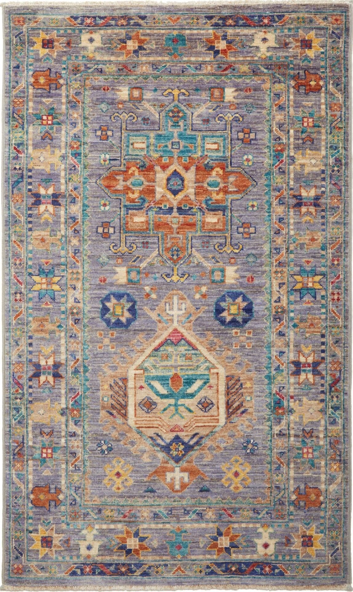 Samarkand Tribal 81 x 127cm | Handgeknüpfter Orientteppich