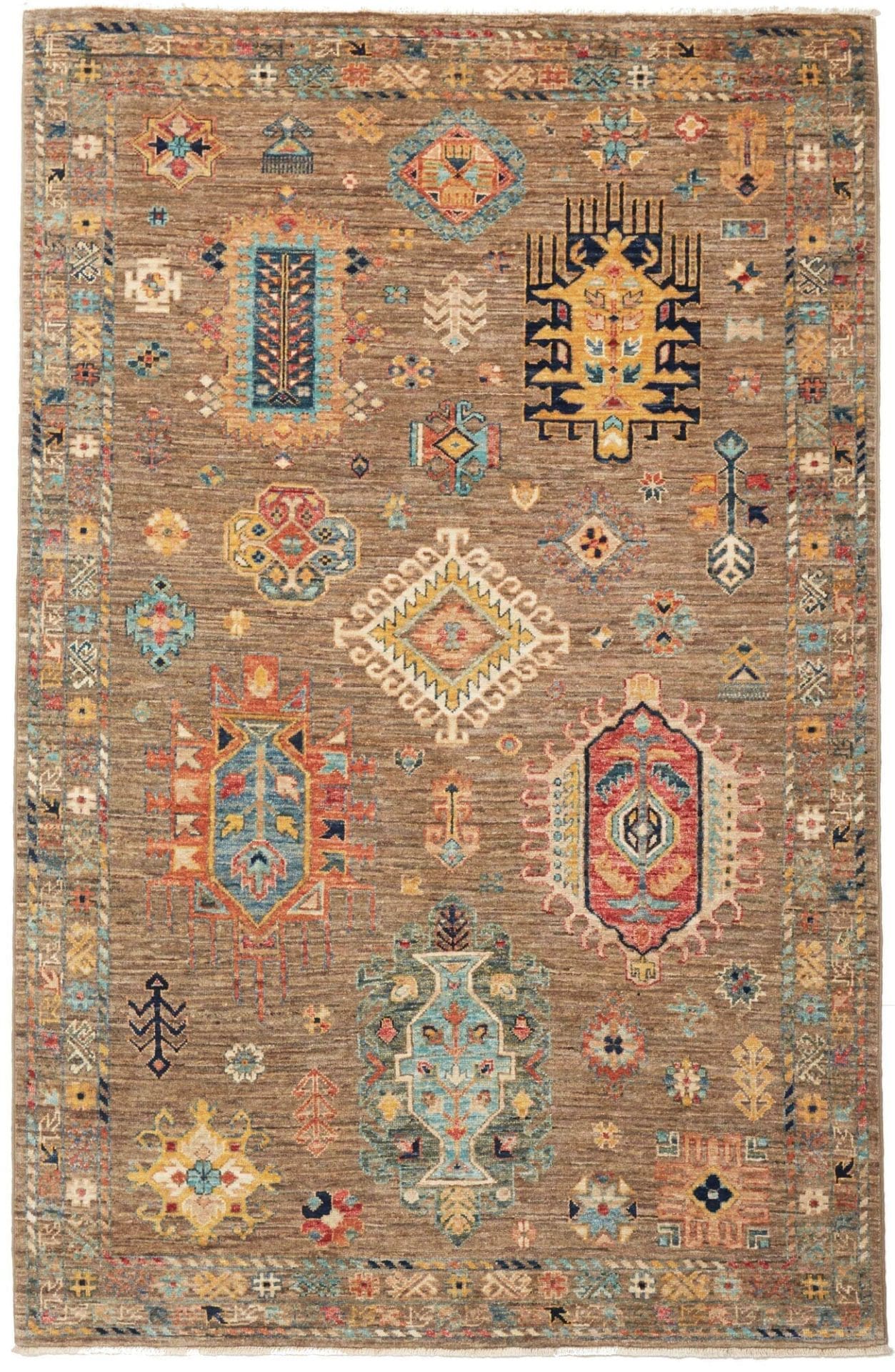 Samarkand Tribal Orientteppich 122 x 182 cm – handgeknüpft