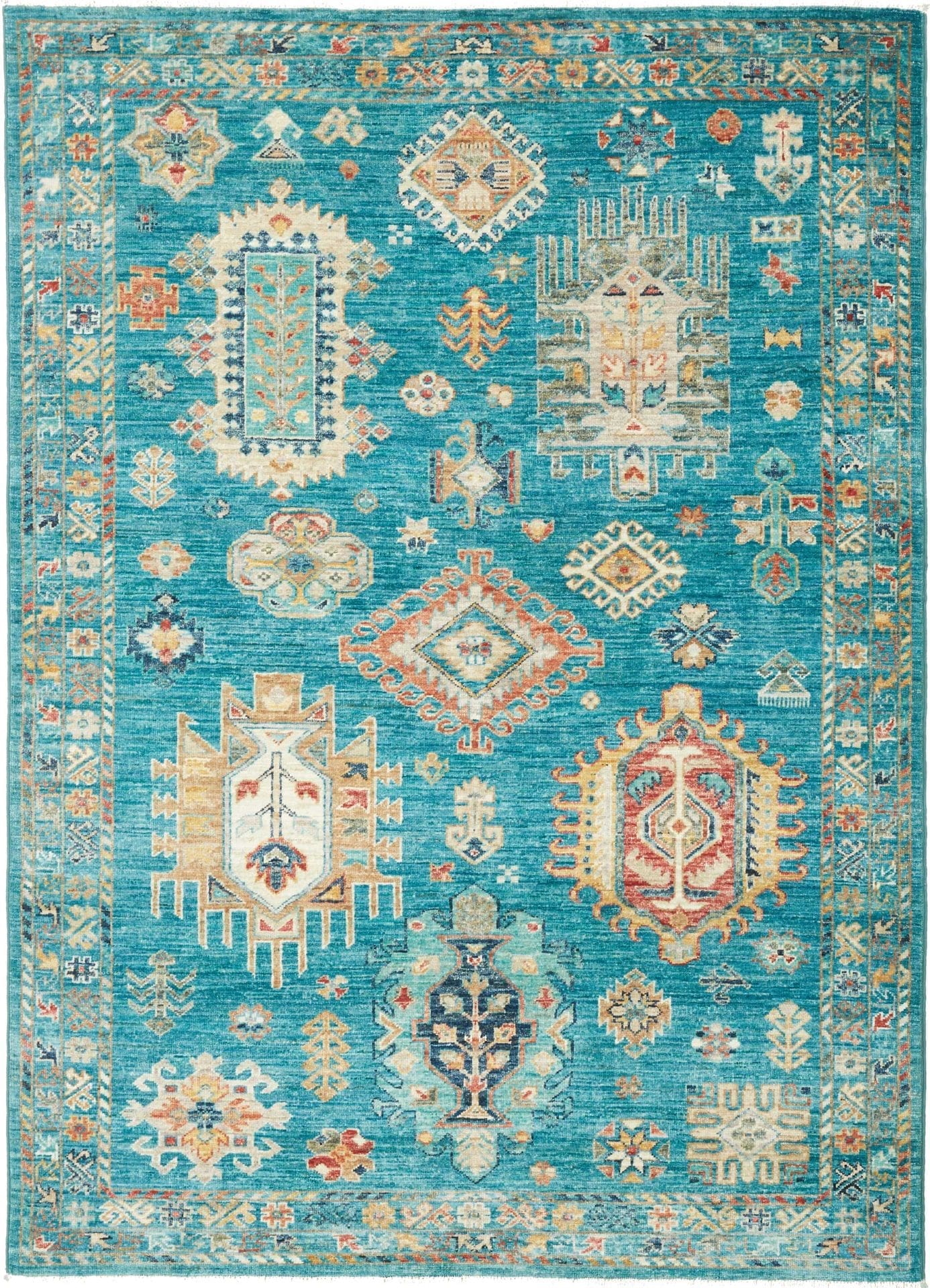 Samarkand Tribal Teppich 130 x 175cm - Handgeknüpft, Orientteppich