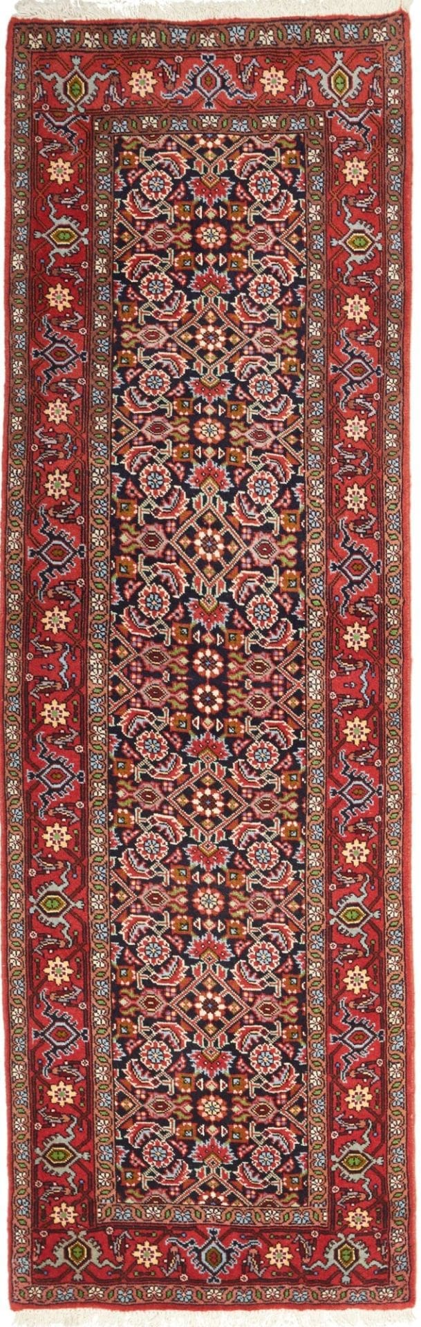 Sandjan Orientteppich 63 x 188cm aus Schurwolle, handgeknüpft