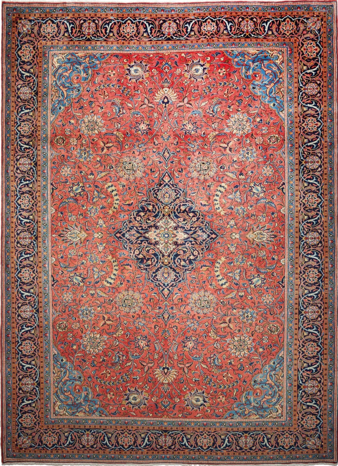 Sarough Orientteppich 273 x 370 cm, handgeknüpft, Schurwolle