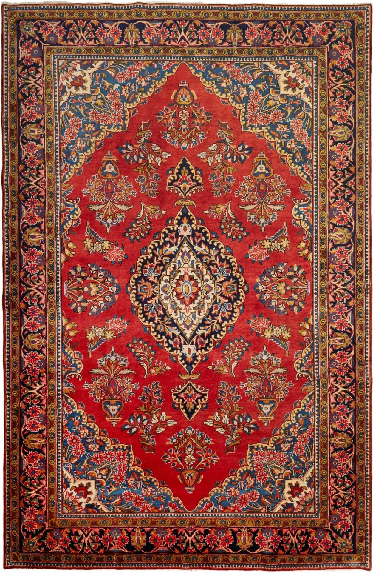 Sarough Teppich 219 x 336cm, handgeknüpft, Schurwolle, Perserteppich