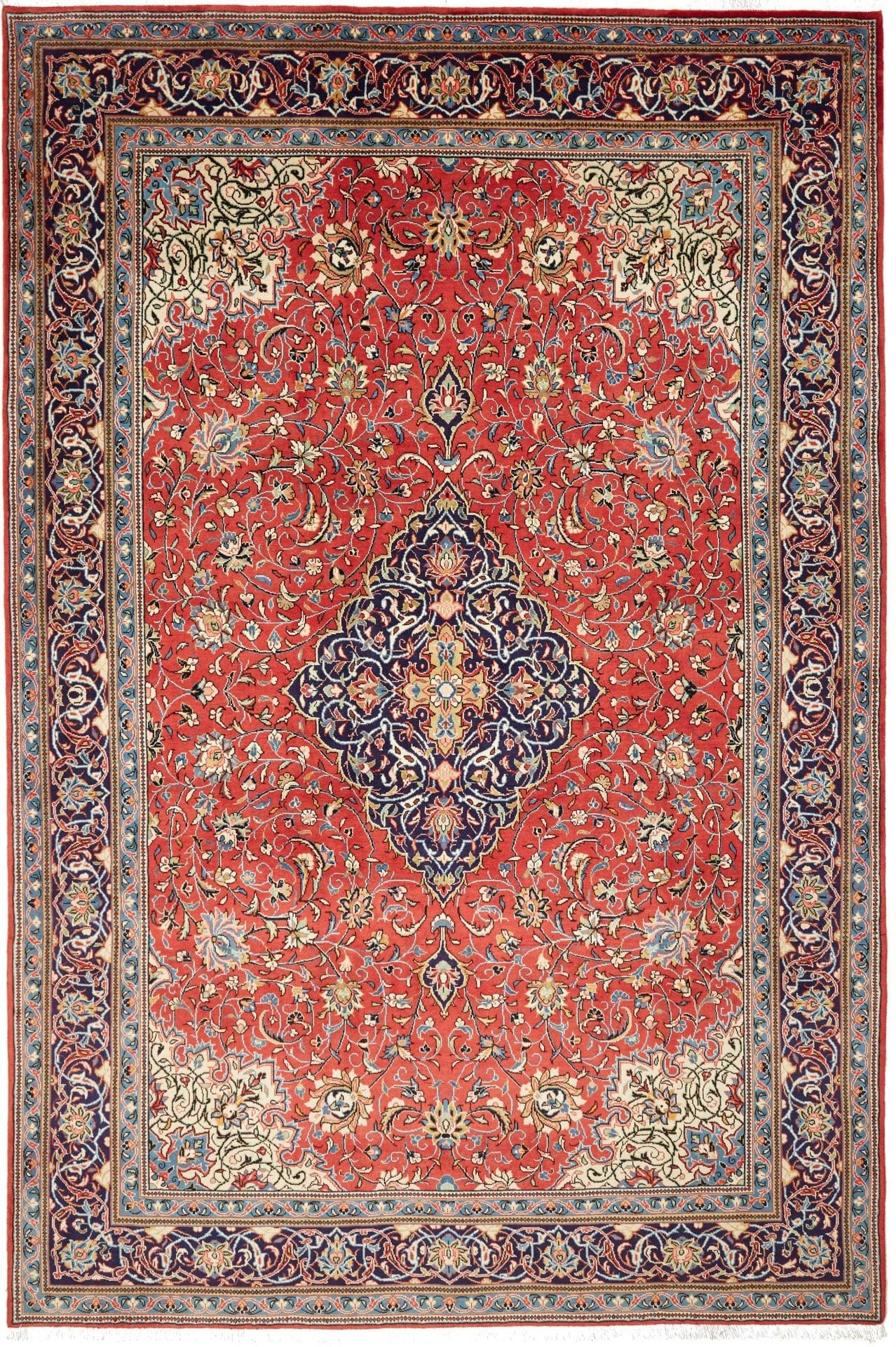 Sarough Teppich 223 x 330 cm, Schurwolle, florales Muster, handgeknüpft