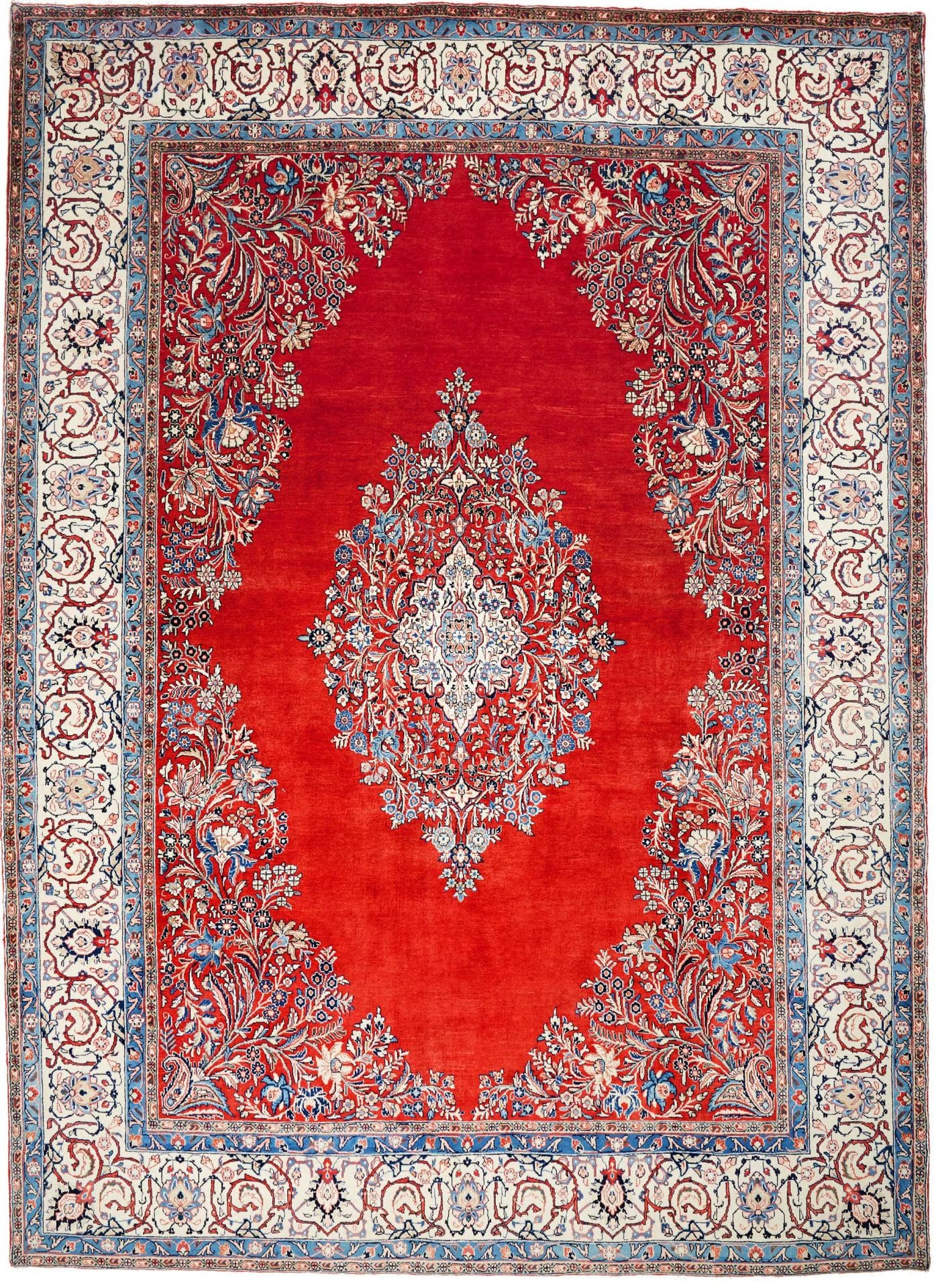 Sarough Teppich 270 x 368cm, Handgeknüpft, Schurwolle, Perserteppich