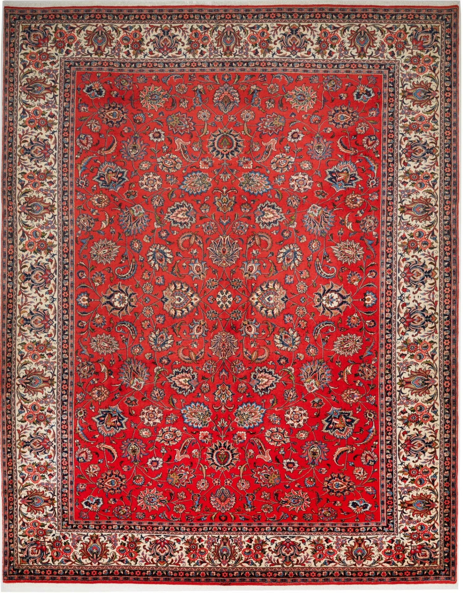 Sarough Teppich 303 x 380cm, Handgeknüpft, Schurwolle, Perserteppich