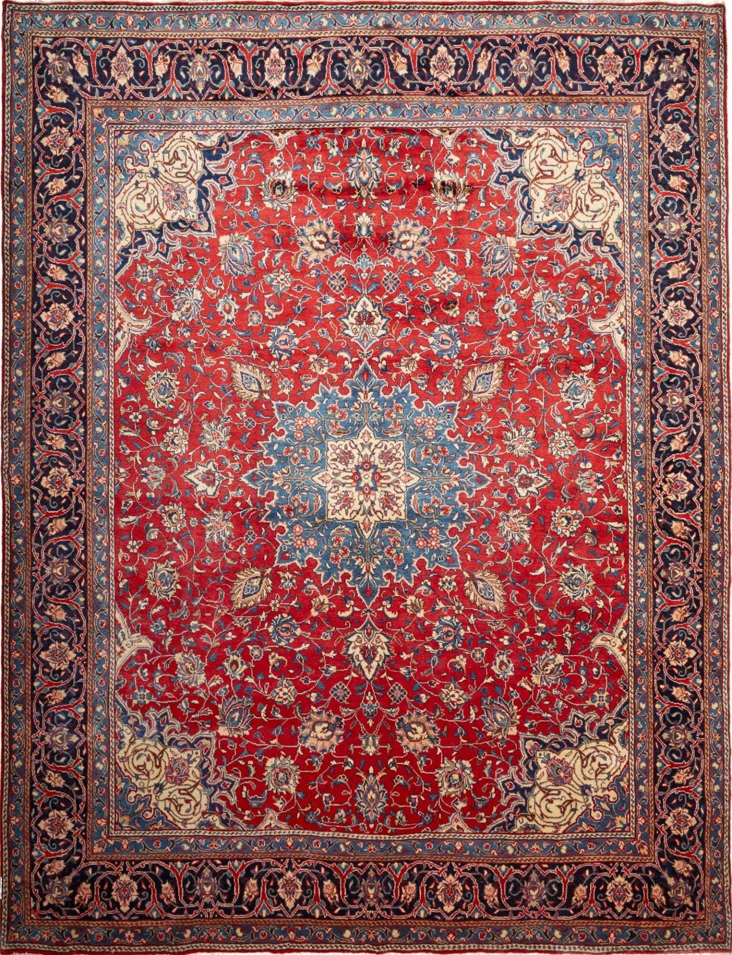 Sarough Teppich 309 x 395 cm, handgeknüpft, Schurwolle, Perserteppich
