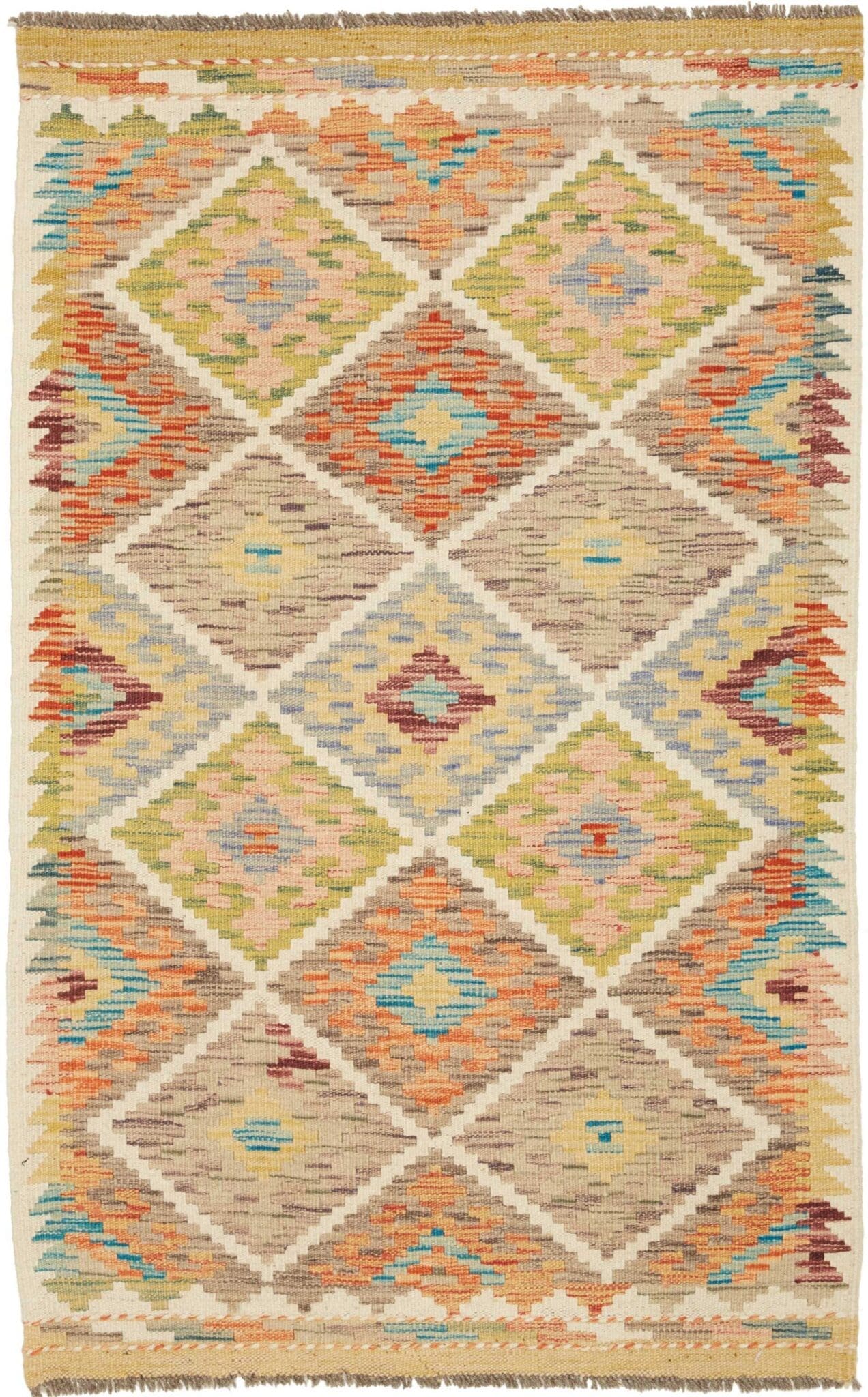 Schöner Kelim Teppich 85 x 131 cm aus Schurwolle, handgewebt