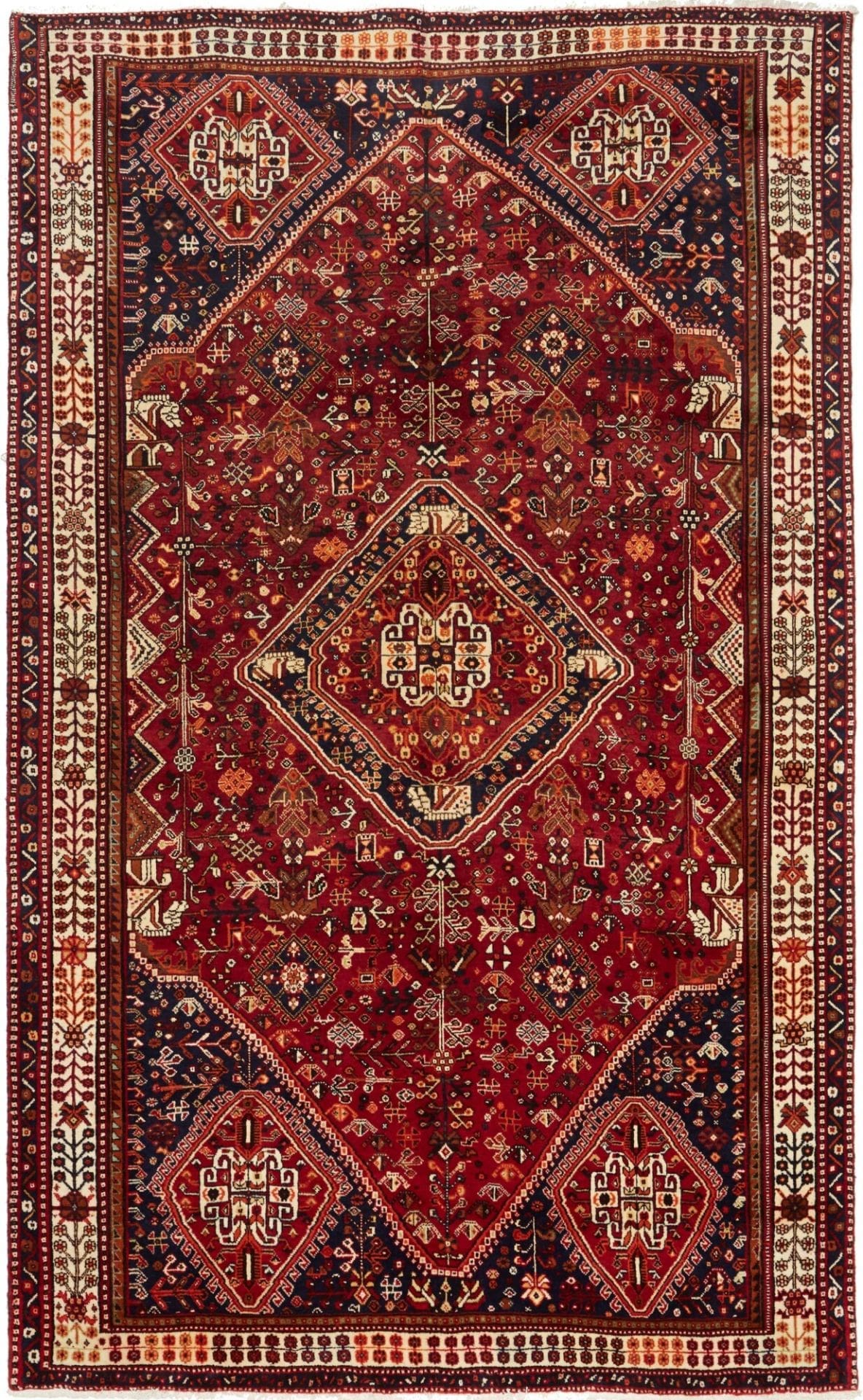 Shiraz Orientteppich 163 x 258cm aus Wolle, handgeknüpft