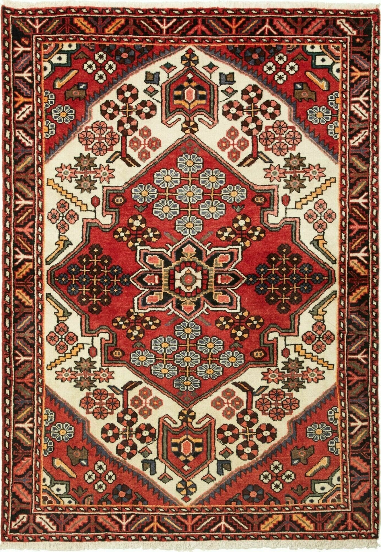 Shiraz Teppich 117 x 163cm, geometrisch, Wolle, handgeknüpft