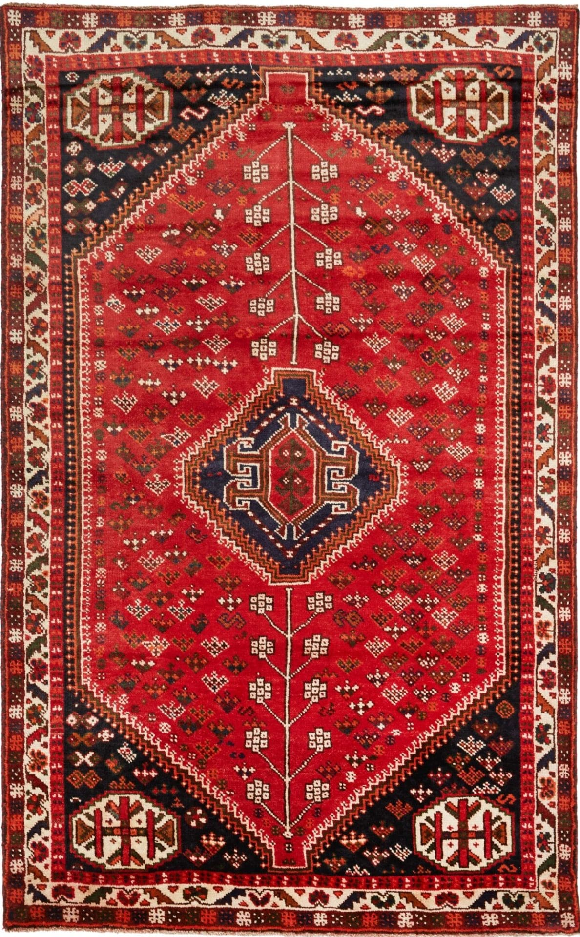 Shiraz Teppich 155 x 245cm, Wolle, Handgeknüpft, Perserteppich