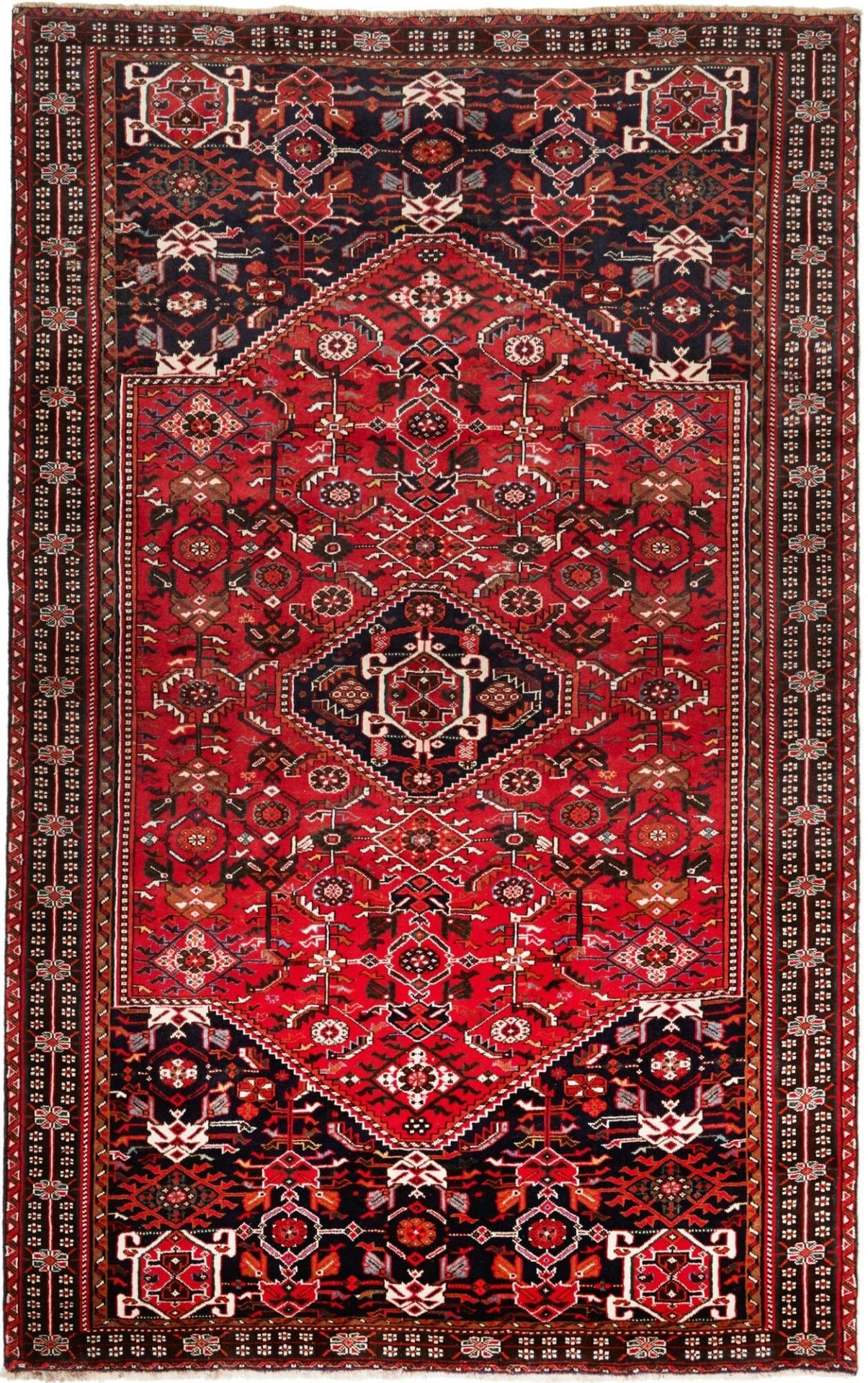 Shiraz Teppich 166 x 258 cm Wolle, geometrische Muster, handgeknüpft