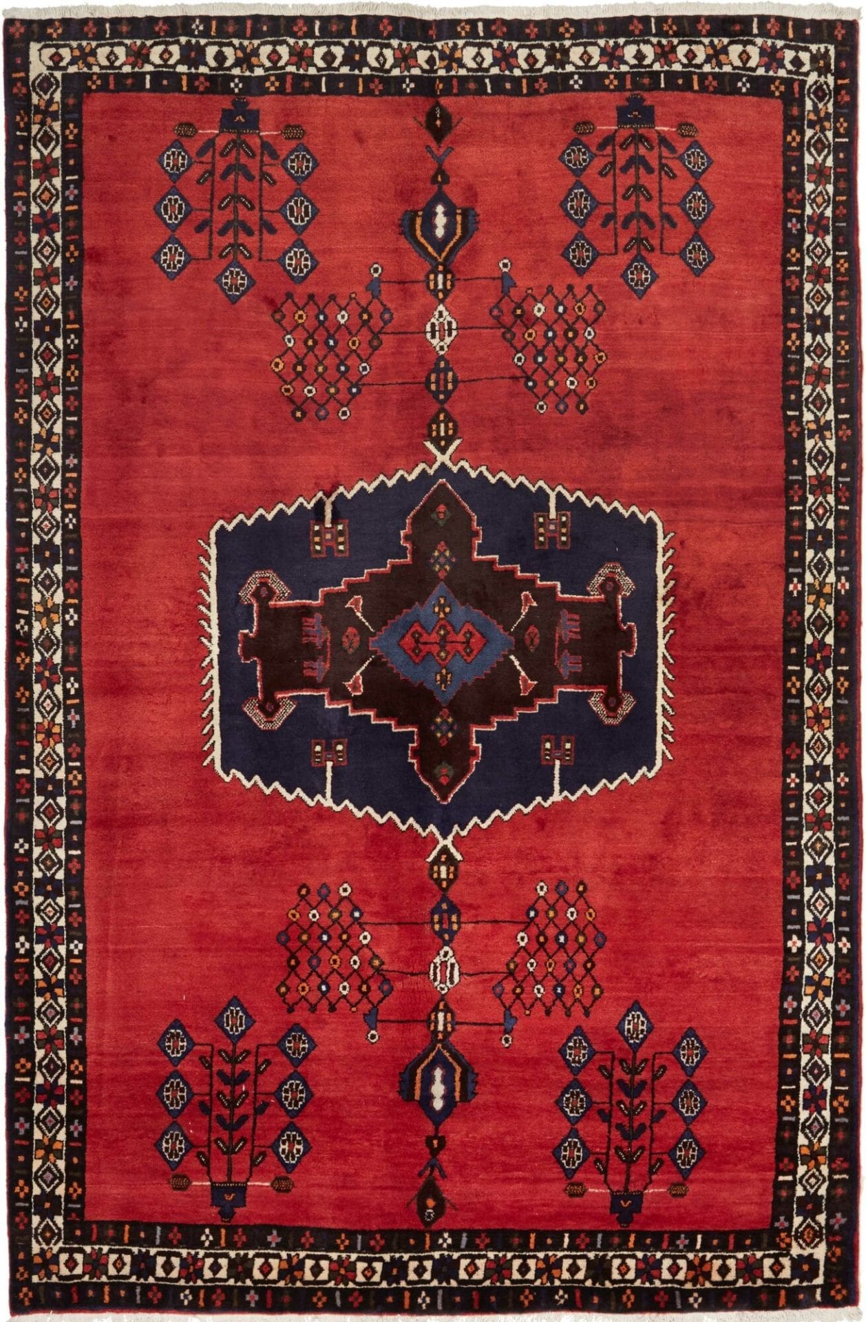 Shiraz Teppich 169 x 253 cm – Geometrisches Muster, handgeknüpft