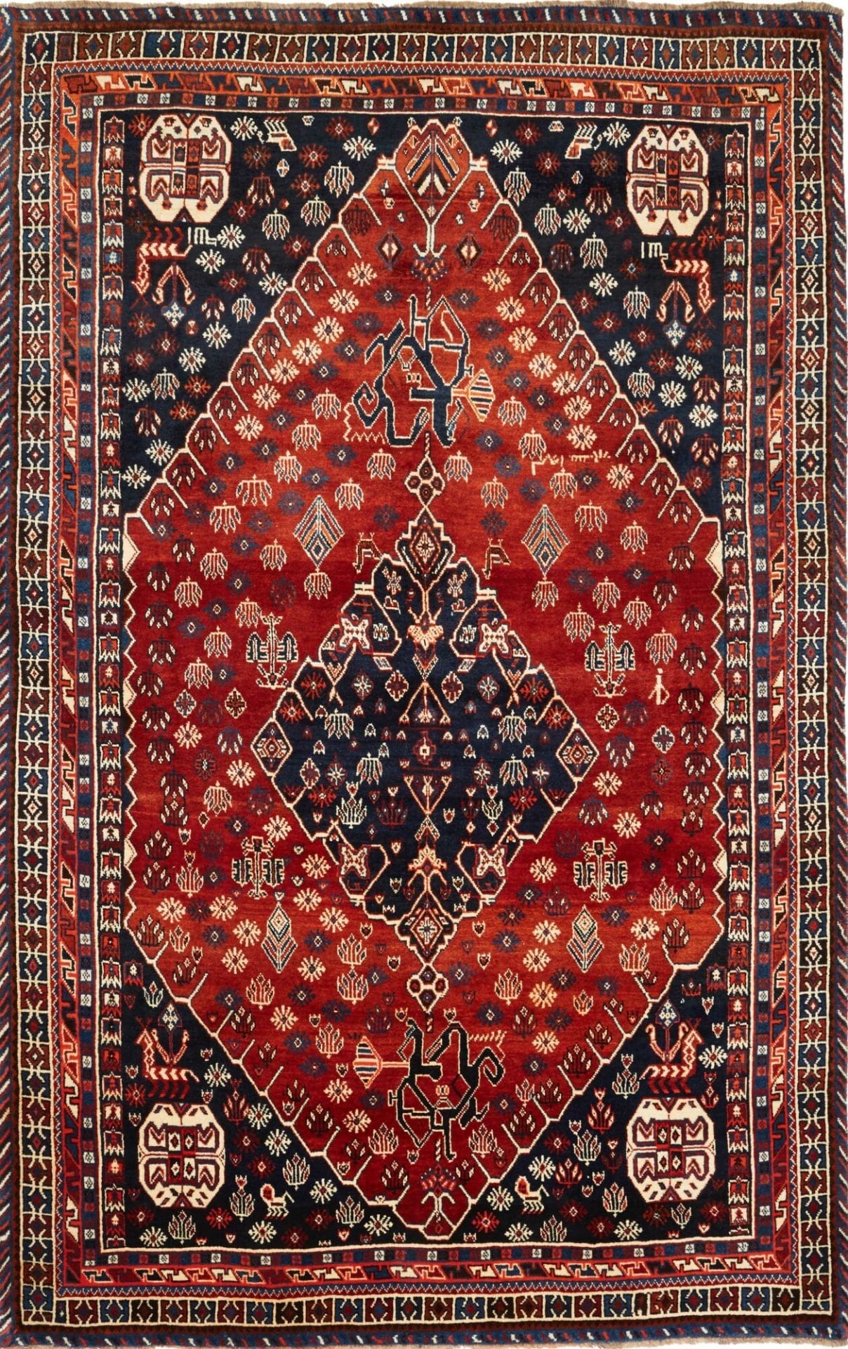 Shiraz Teppich 173 x 272cm aus Schurwolle, handgeknüpft, orientalisch