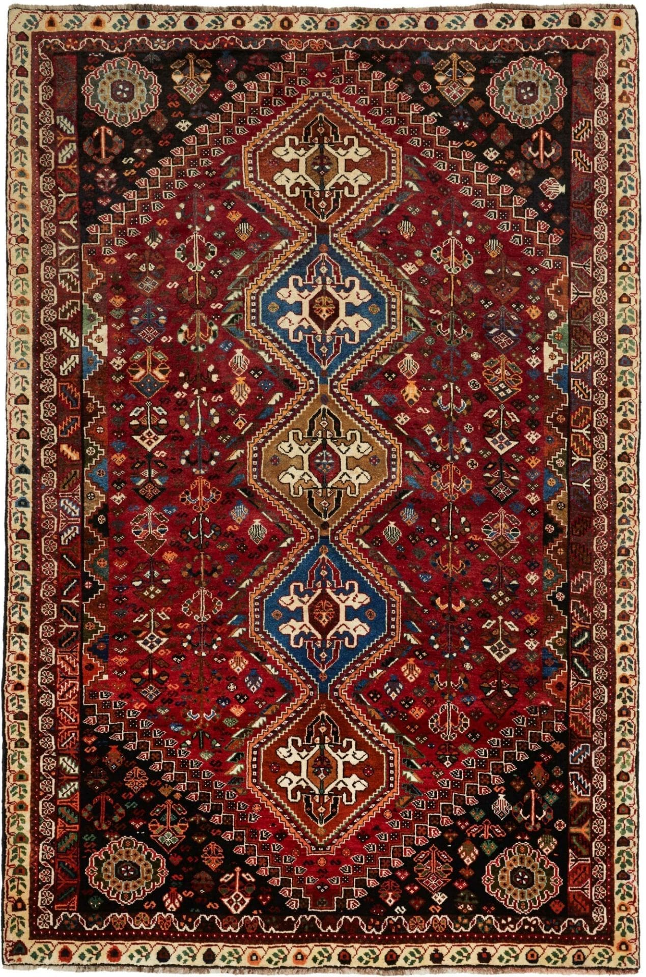 Shiraz Teppich 176 x 259 cm | Wolle auf Wolle | handgeknüpft