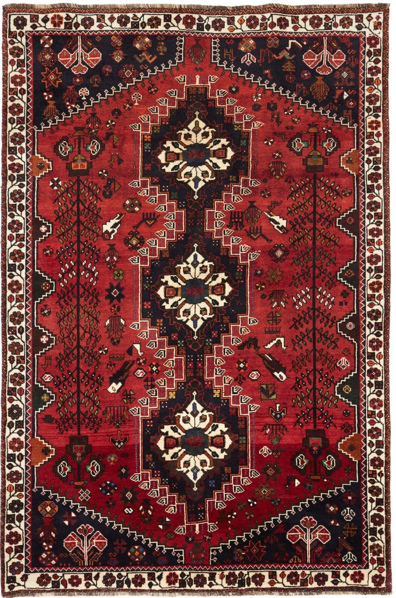 Shiraz Teppich 176 x 259cm - Wolle auf Wolle, handgeknüpft
