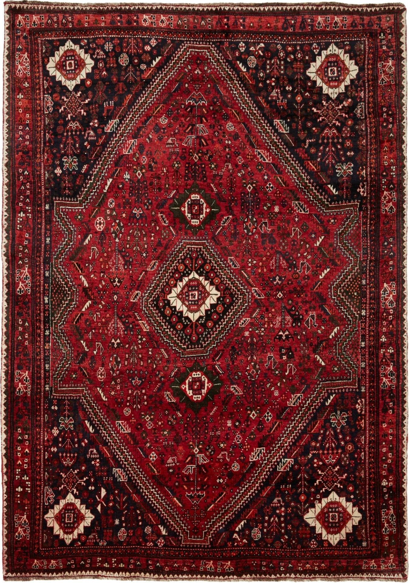 Shiraz Teppich 178 x 260 cm Wolle handgeknüpft Perserteppich