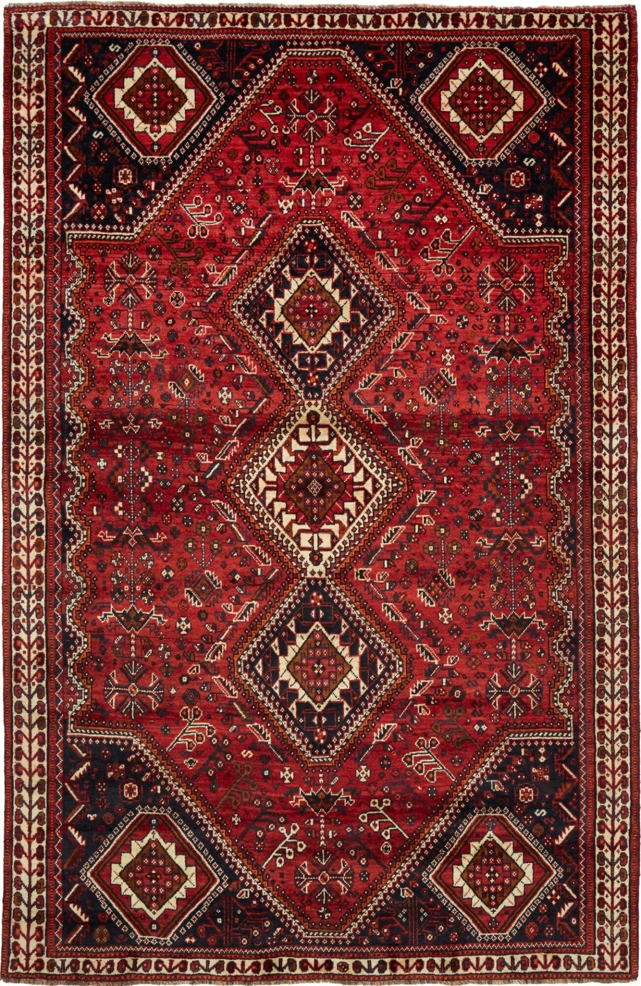 Shiraz Teppich 186 x 285 cm - Handgeknüpft, Wolle auf Wolle