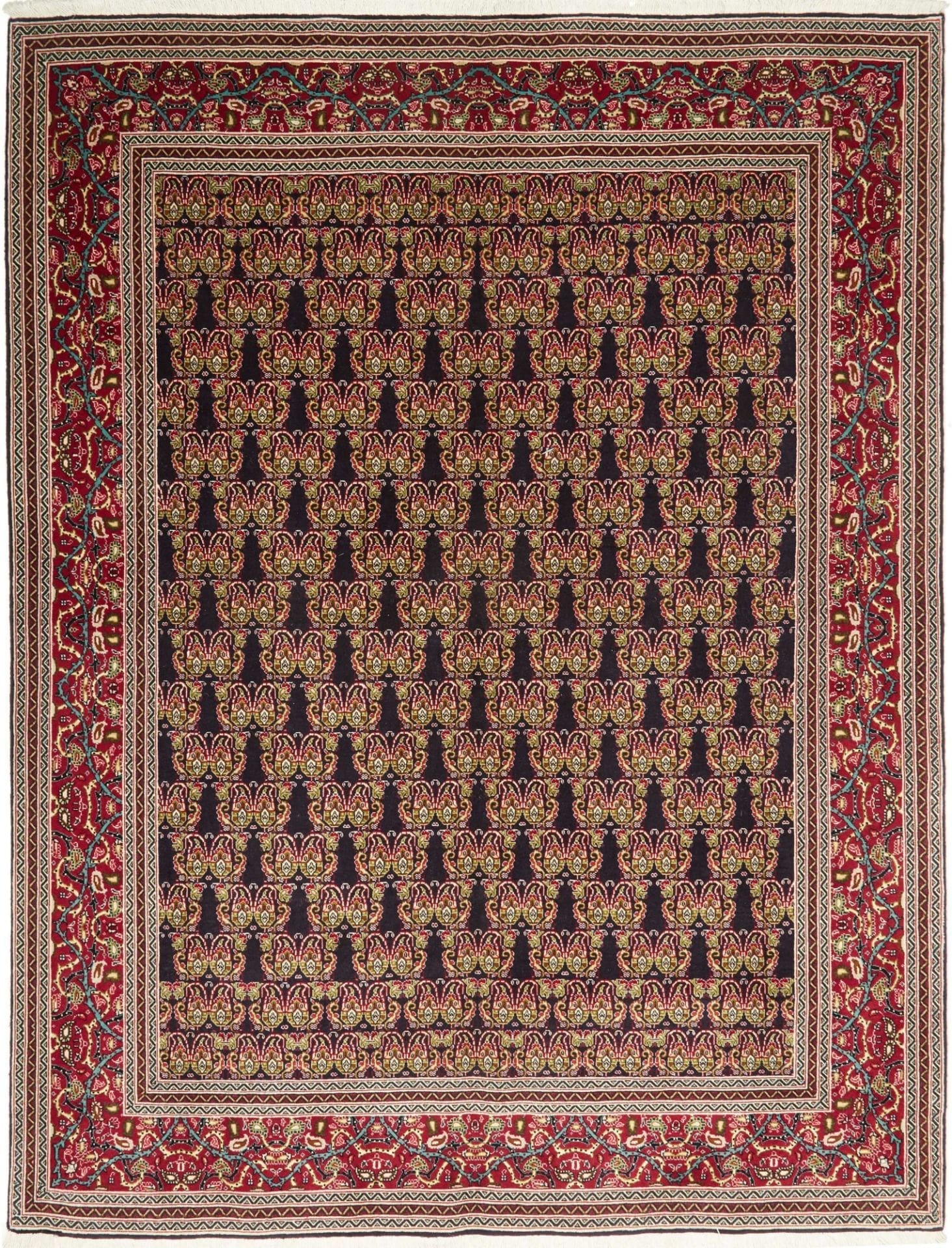 Täbriz Teppich 161 x 211 cm, 50 Raj, aus Schurwolle, handgeknüpft