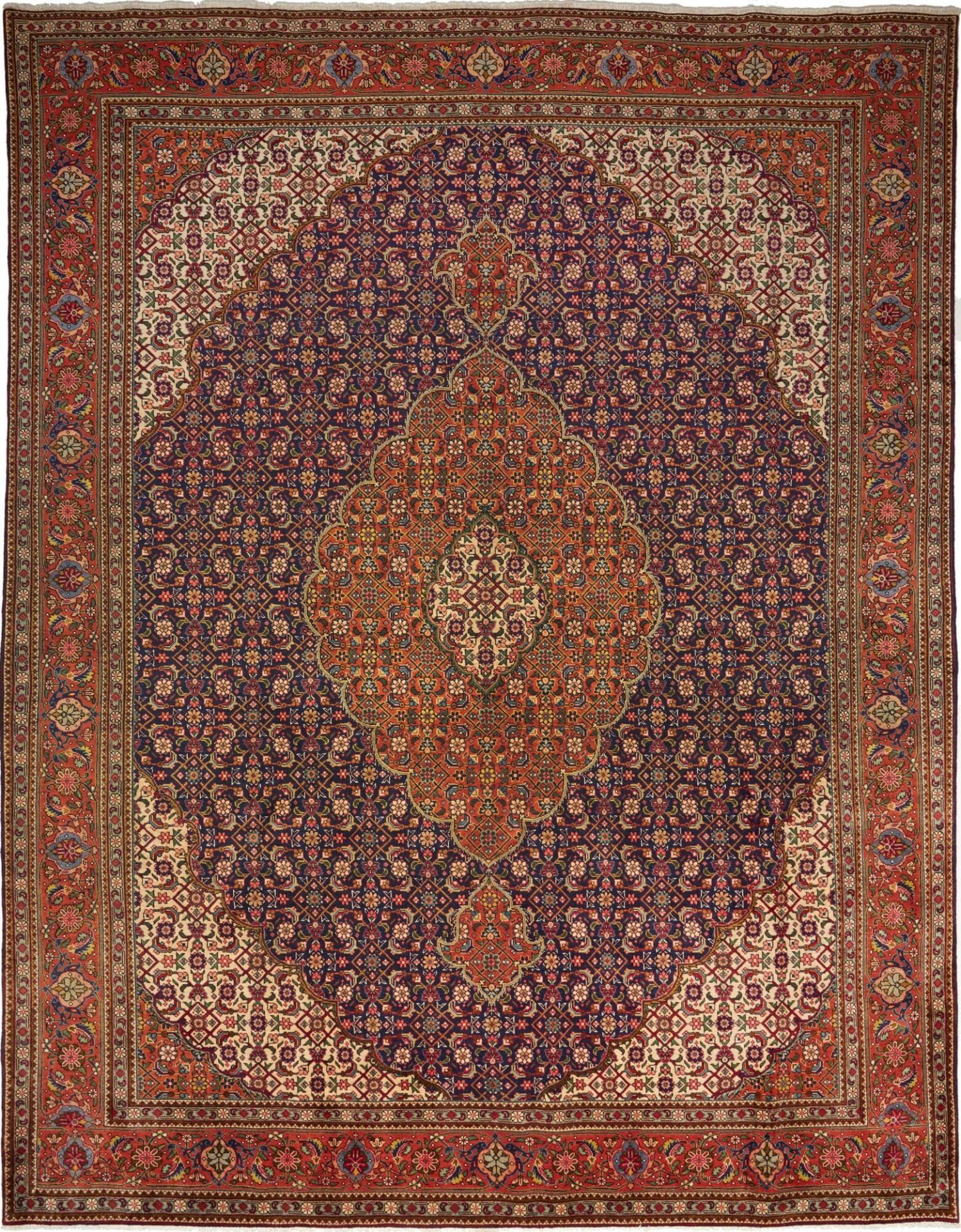 Täbriz Teppich 303 x 390cm – Handgeknüpft aus Schurwolle, Perserteppich