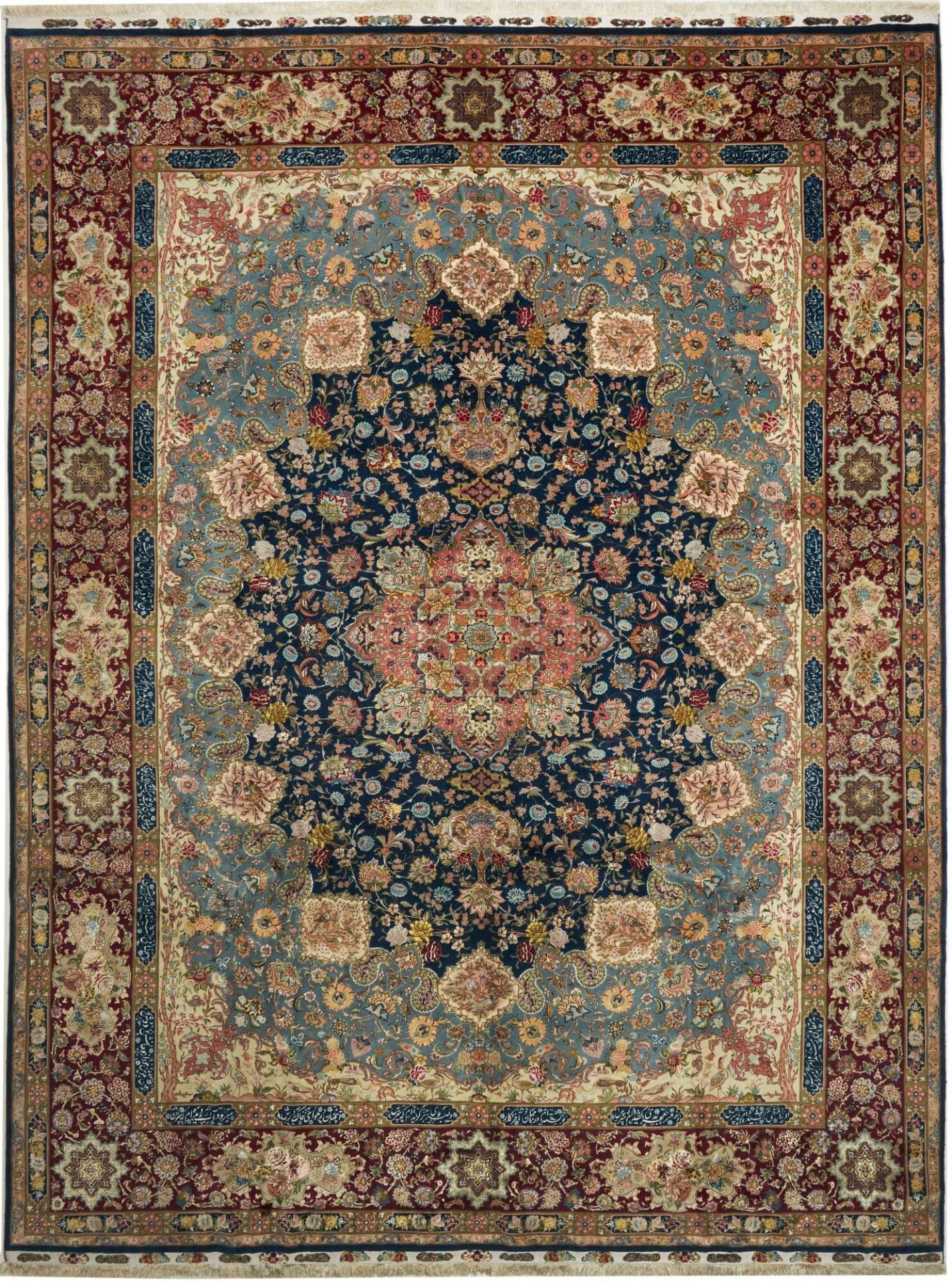 Täbriz Teppich 303 x 397 cm, Schurwolle, handgeknüpft, Perserteppich