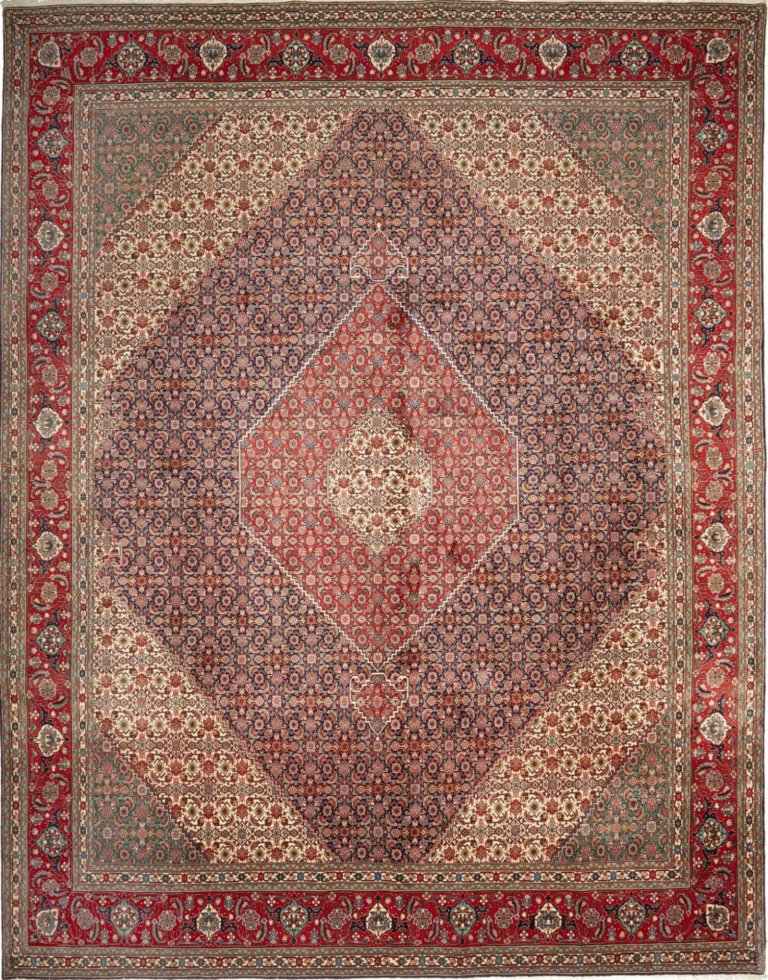 Täbriz Teppich 40 Raj 311 x 397 cm, handgeknüpft, Perserteppich