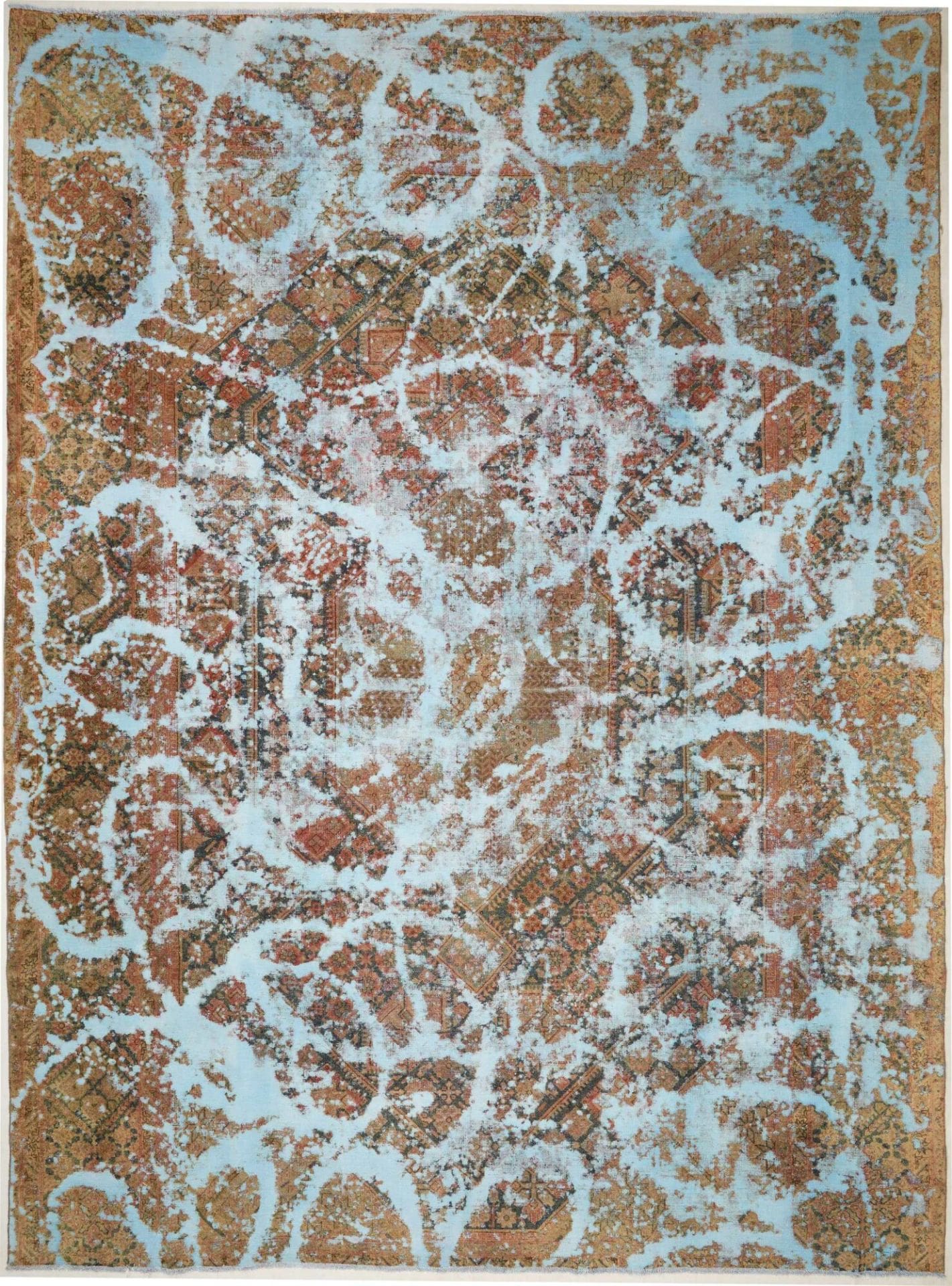 Vintage Orientteppich 305 x 405cm, Schurwolle, handgeknüpft