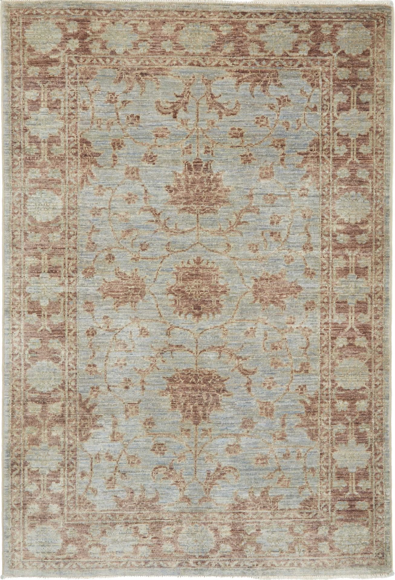 Ziegler Orientteppich 105 x 148cm aus Schurwolle, handgeknüpft